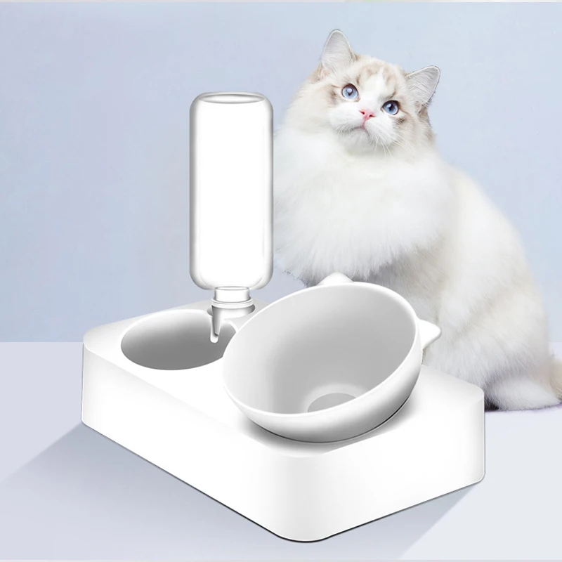 

Cat Bowl Pet Automatic Drinking Water Bottle Dogs Cats Feeder Bowls Products Food Container Will Not Cause Mouth-Hair Get Wet