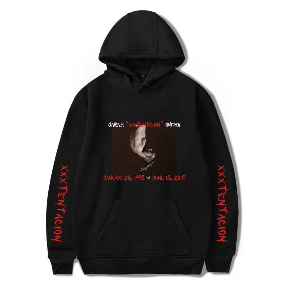 

Толстовка с капюшоном XXXTentacion для мужчин и женщин, модные худи, уличная одежда в стиле Харадзюку, популярный пуловер в стиле хип-хоп, на осень