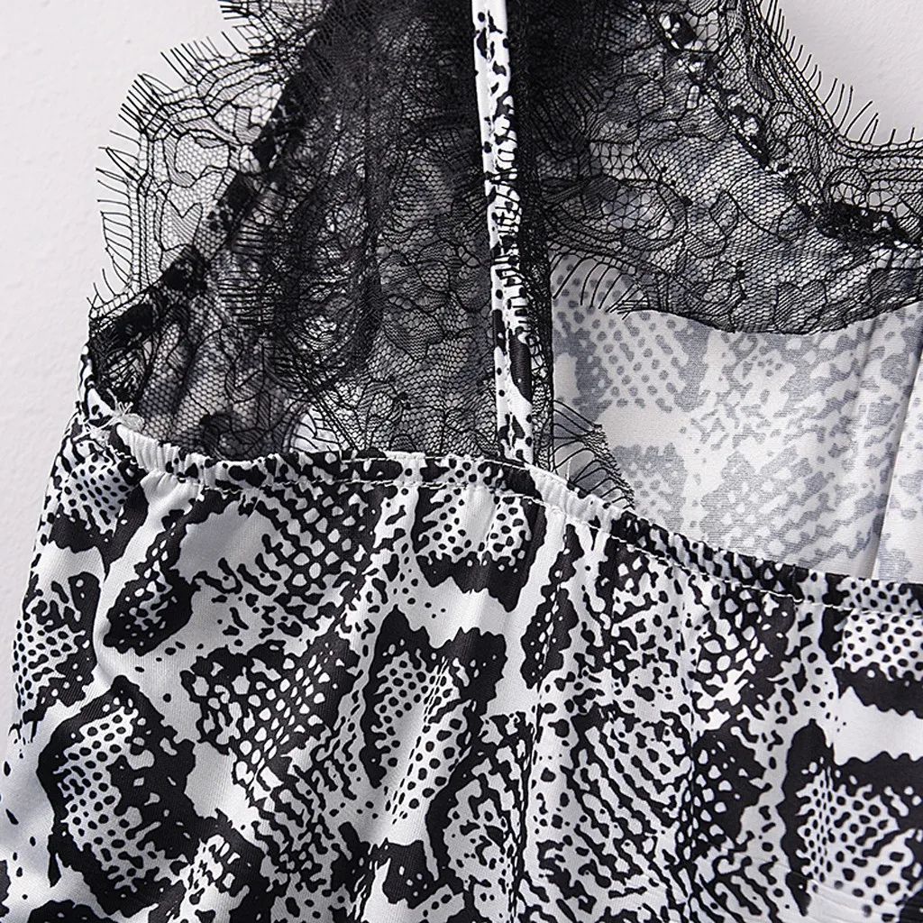 

Fashion Lace Strappy Blouse Shirt Leopard V-Neck Tunic Tops Casual Summer Ladies Top Female Women Sleeveless Blusas Pullover