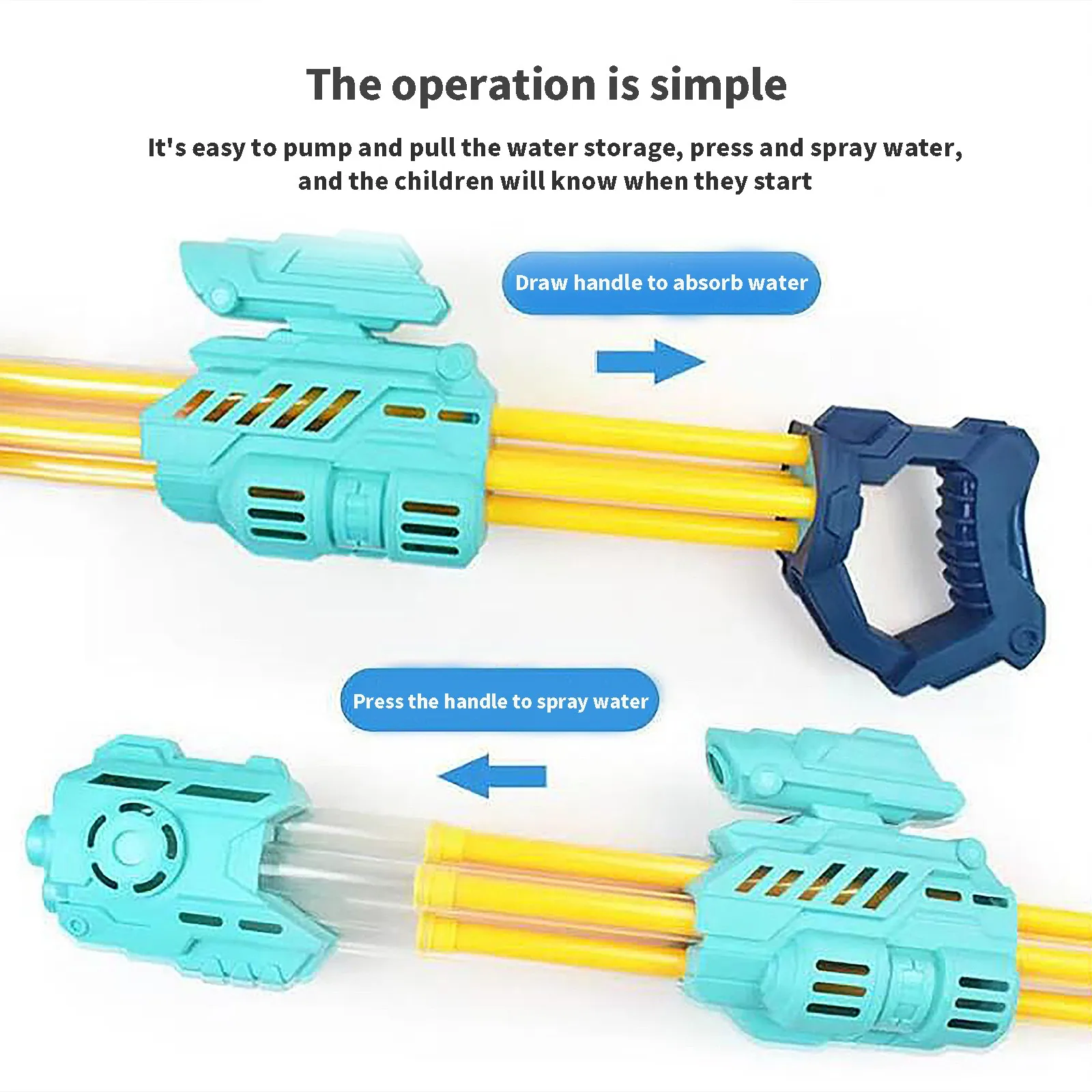 

Summer Water Gun Toys Swimming Pool Backyard High Pressure Long Range Water Toy Kids Squirt Beach Sand Toys