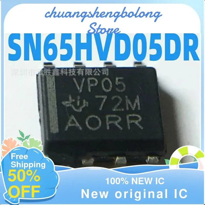 

10-200PCS SN65HVD05DR Screen printing vp05 patch sop-8 new original transceiver New original IC