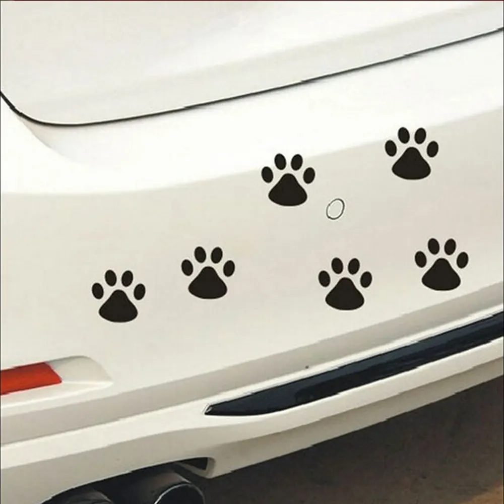 Крутая наклейка на автомобиль дизайн лапы 3D Животные Собака Кошка медведь
