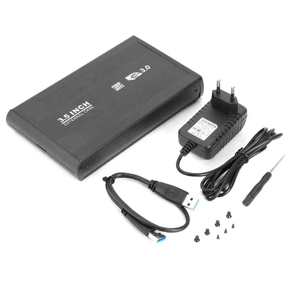 Чехол для жесткого диска 3 5 дюйма чехол с SATA на USB 0 2 6 гбит/с Hd Box адаптером питания