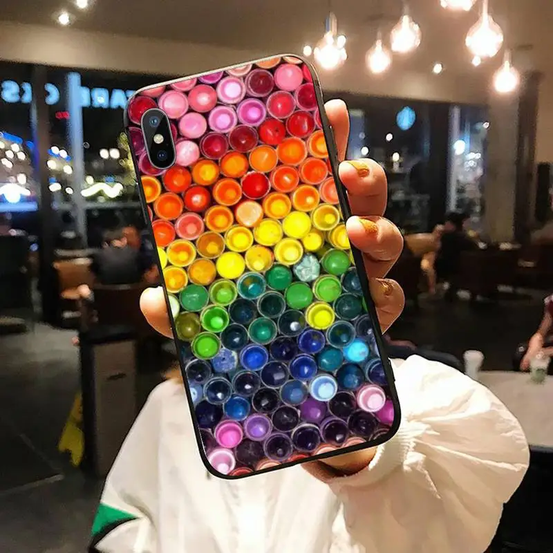 

Watercolors Set Paint Palette Painting Box Phone Cases for iPhone 11 12 pro XS MAX 8 7 6 6S Plus X 5S SE 2020 XR