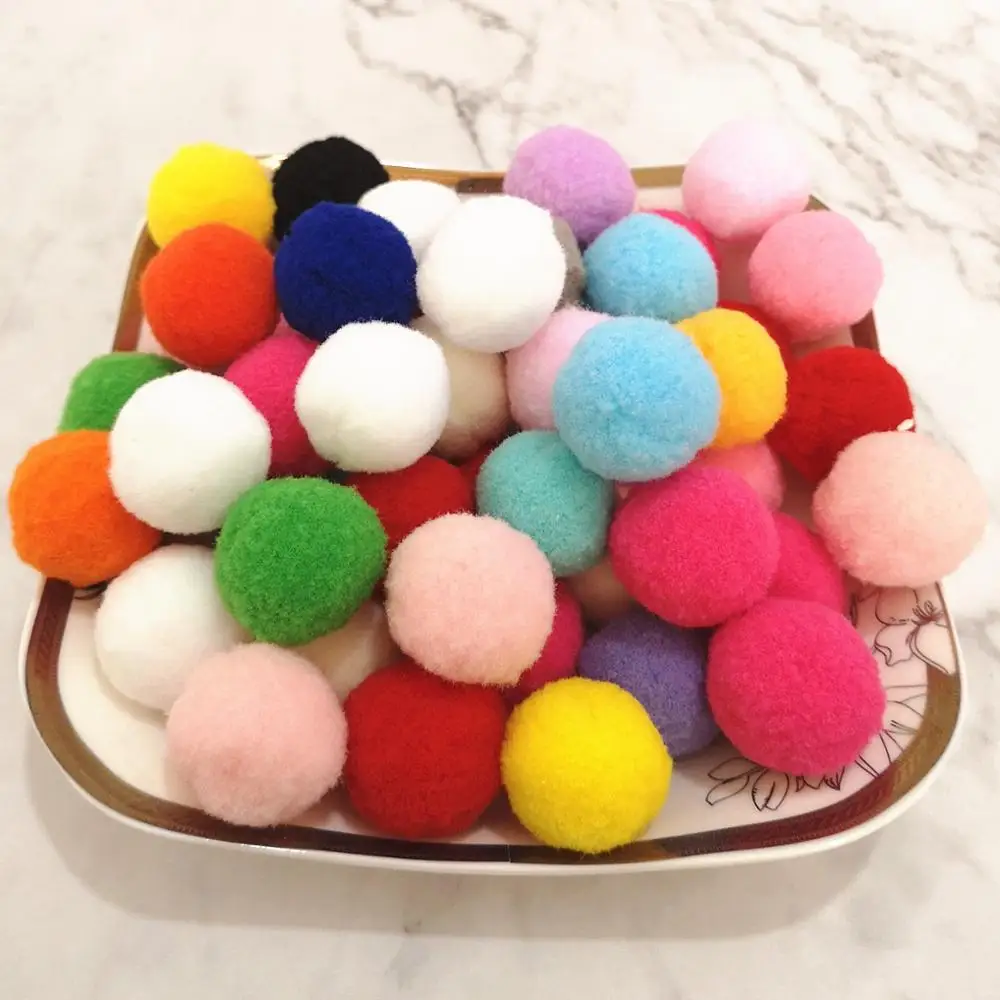 50 шт. шарик-помпон из меха и помпонами для Шапки Кепки меховым помпоном шарф