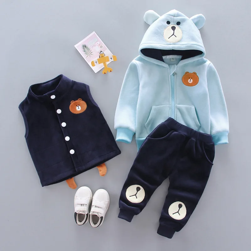 Комплект зимней одежды для мальчиков и девочек новинка 2019 повседневный модный