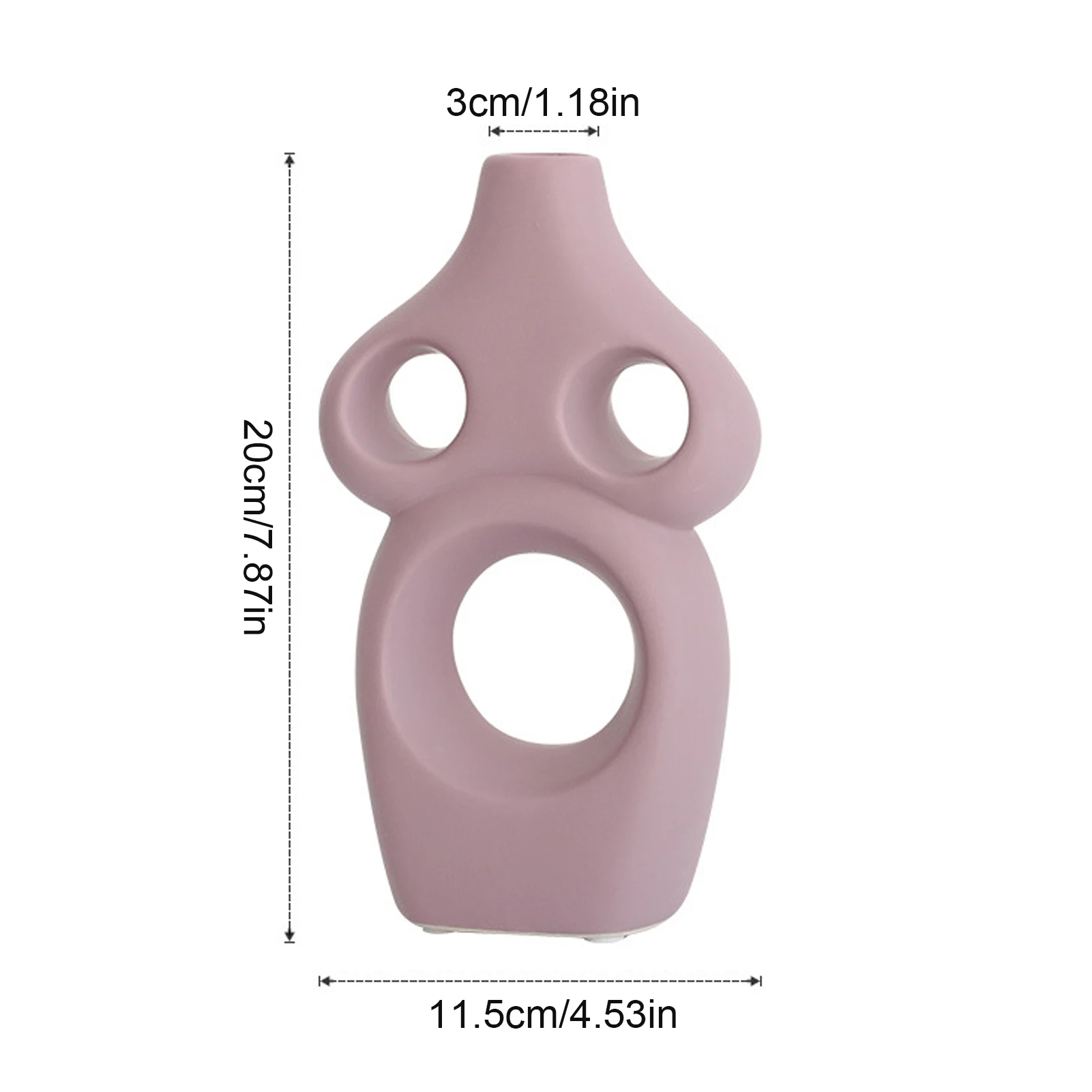 

Nordic Morandi Ceramic Vase Special-shaped Flower Pot Restaurant Craft Ornament Flower Arrangement Home Living Room Decoration