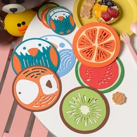 free shipping cute fruit silicone dining table insulation pad table mat non slip anti scald cartoon plate mat
