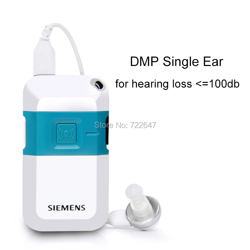 Цифровой карманный слуховой аппарат Siemens, слуховые аппараты Pockettio DMP для умеренной и тяжелой потери, усилители звука, мини слуховое устройство, распродажа - Цвет: DMP--for Single Ear