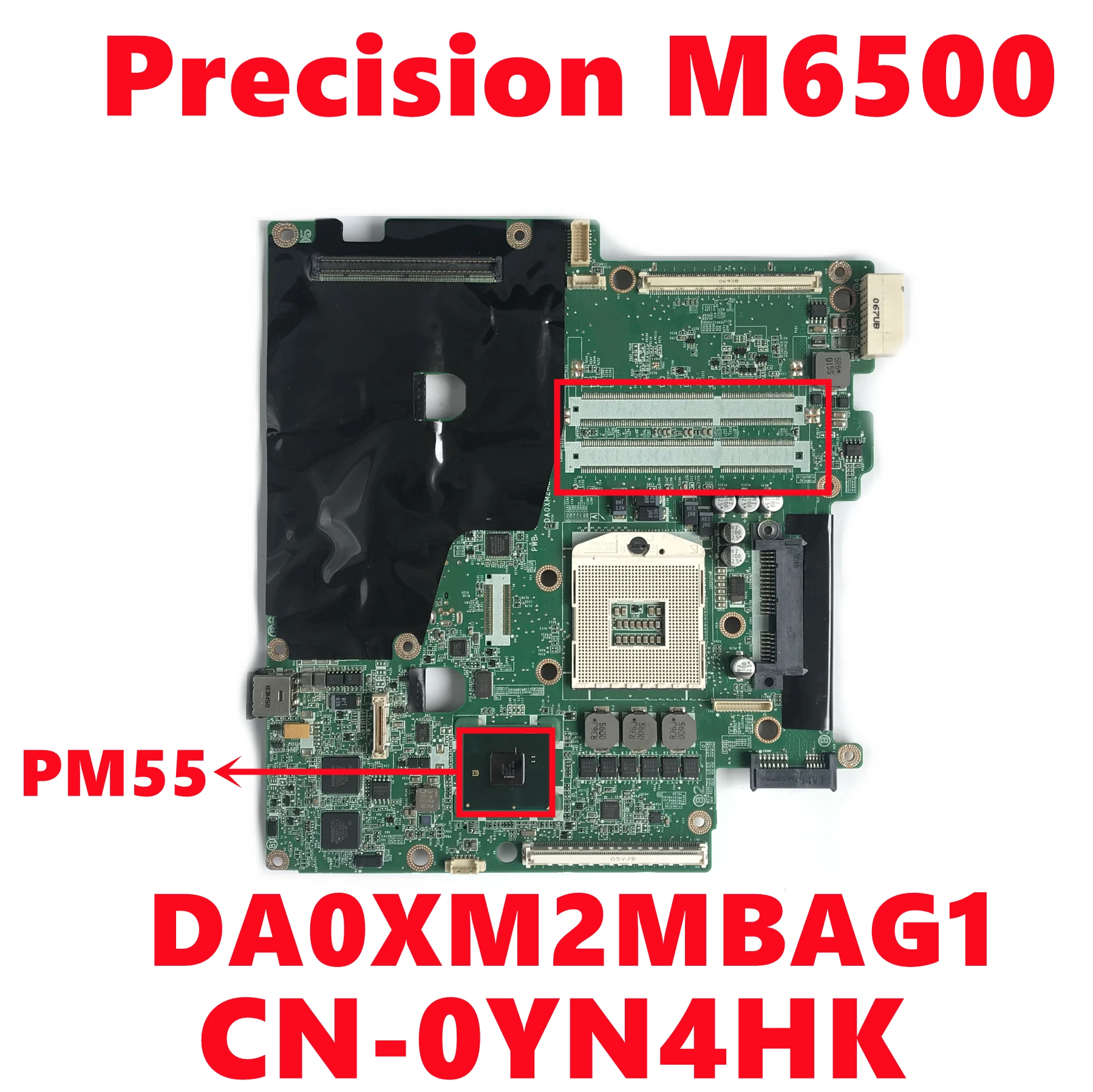 

CN-0YN4HK 0YN4HK YN4HK For Dell Precision M6500 Laptop Motherboard DA0XM2MBAG1 Mainboard PM55 DDR3 Fully Tested Working