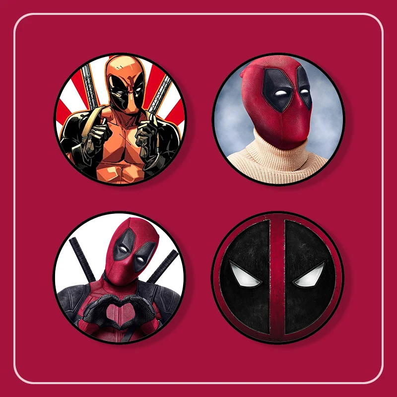 

Disney Marvel Deadpool Mobile Phone Holder Telescopic Air Bag Sticky Ring Buckle Bracket Universal Mobile Phone Accessories