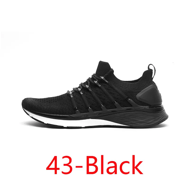Black-43 Xiaomi Mijia кроссовки 3 мужские спортивные кроссовки Uni-moulding 3D Fishbone Lock системы Вязание верхние кроссовки машинная стирка - Цвет: Black-43