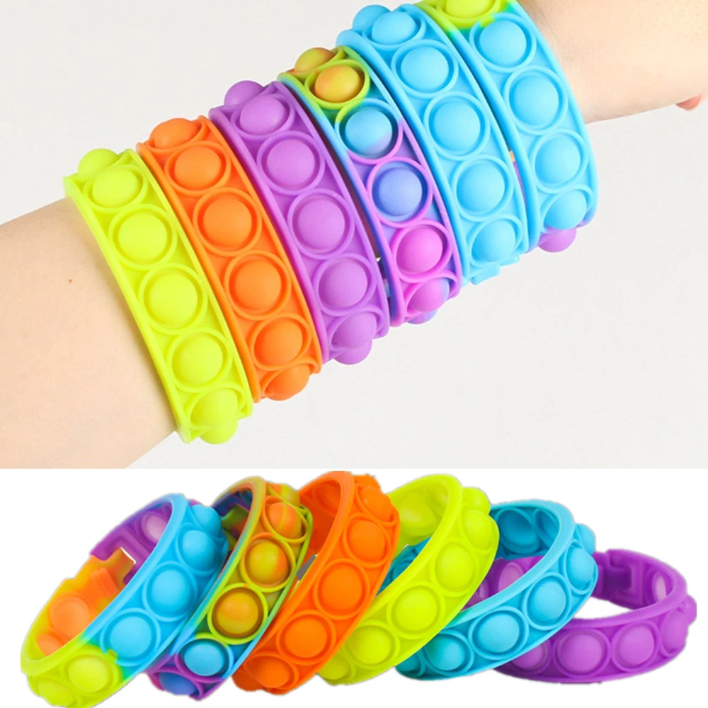 

Bracelet Toy Stress Relief Hand Fidget It Toy Soft Silicone Wristband Portable Press Decompression Toy Relieve Autism Тоуѕ