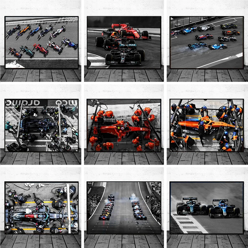 

Постеры и принты чемпионата мира по формуле F1, настенное искусство, Картина на холсте, современная картина в скандинавском стиле, домашний д...