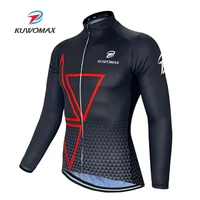 kuwomax mens summer spring long sleeve cycling jersey quick dry outdoor sportswear clothing mtb bicycle shirt cycling clothing