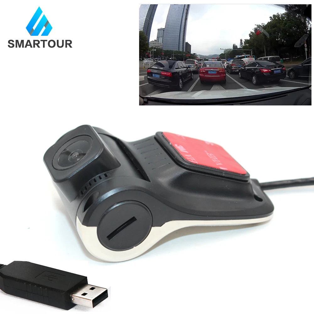 Smartour Full HD Автомобильный видеорегистратор USB скрытый рекордер вождения dvr Автомобильный рекордер градусов широкоугольная камера ADAS