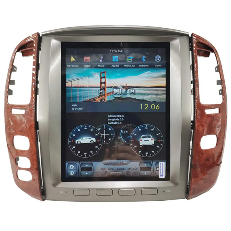 12," Tesla Android автомобильный мультимедийный Стерео DVD gps навигатор для Toyota Land Cruiser 100 Lexus LX470 2003 2004 2005 2006 2007