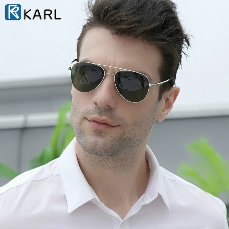 Солнцезащитные очки авиаторы Мужские поляризационные роскошные брендовые