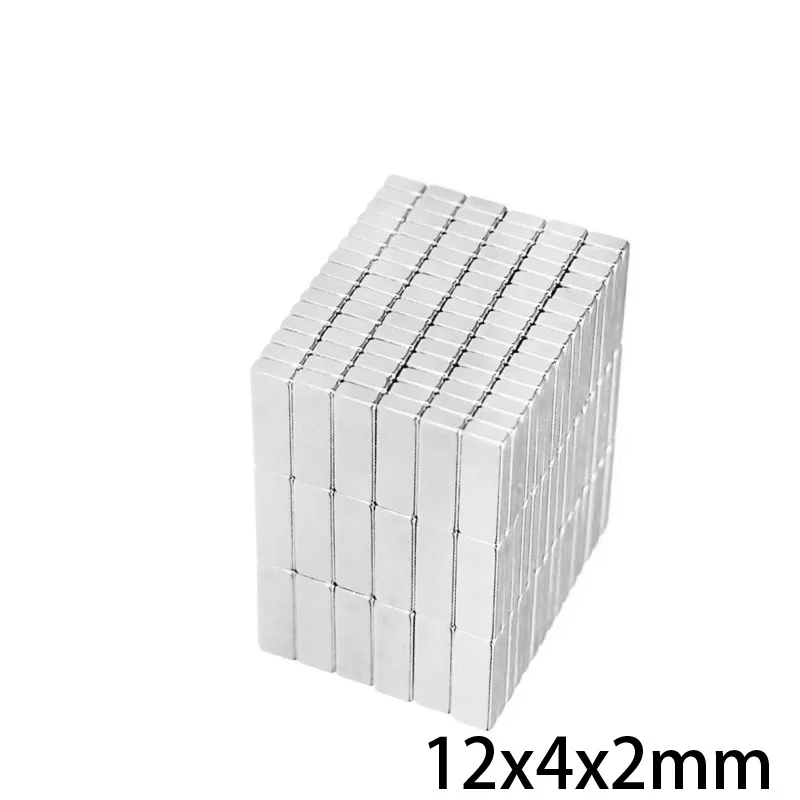 20 ~ 1000 шт 12x4x2 мм мощные магниты лист 12 X 4 постоянный магнитный блок Тонкий