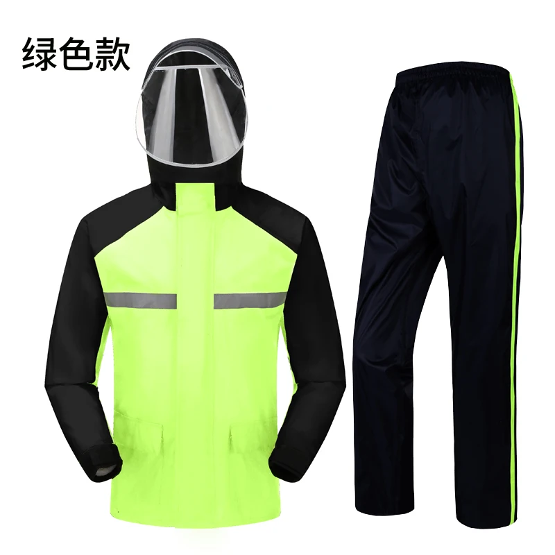 Мотоциклетный Мужской комплект дождевиков с капюшоном водонепроницаемый