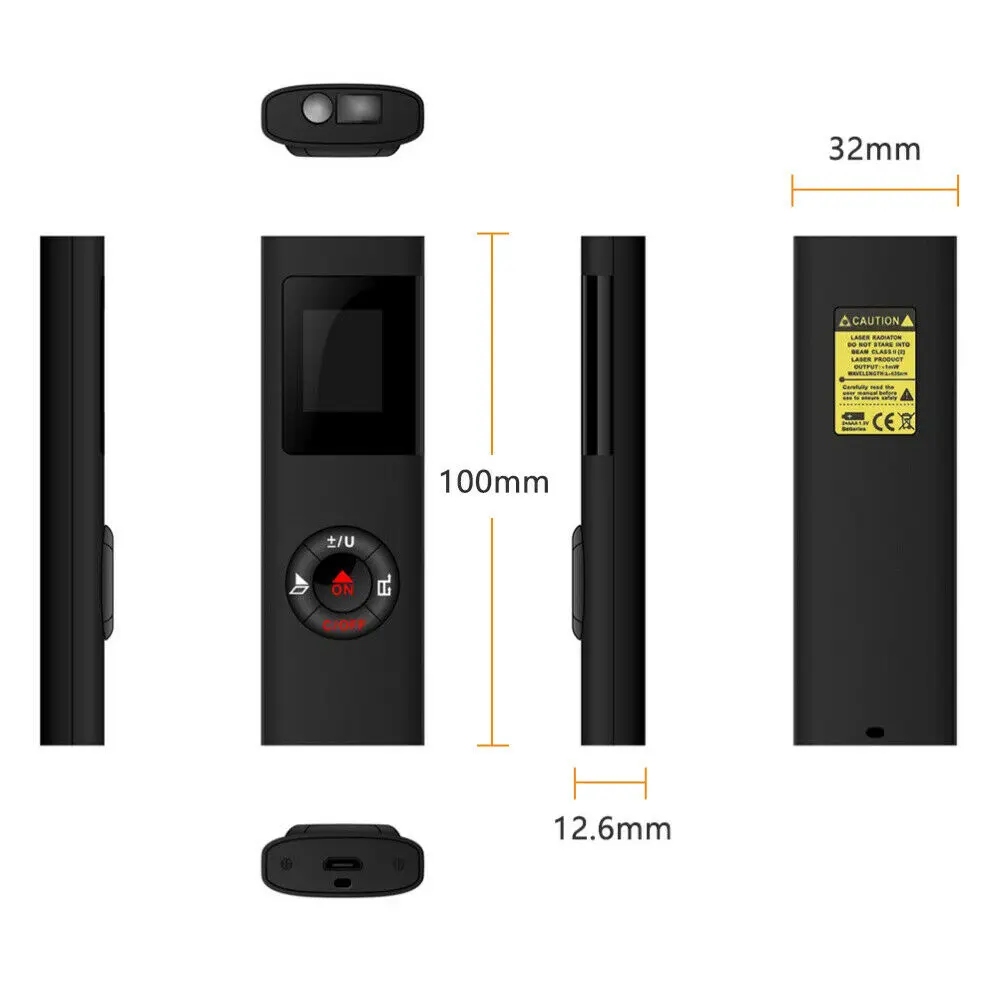 Портативный лазерный дальномер с USB-зарядкой 40 м | Инструменты