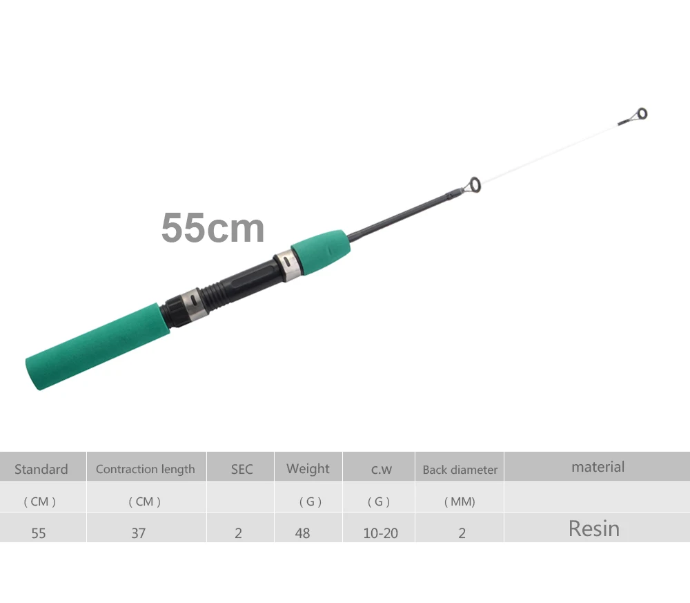 FTK New Winter Ice Fishing Rod Lightweight Hard/Soft Pole Portable 8 Styles Fishing Tackle Supplies