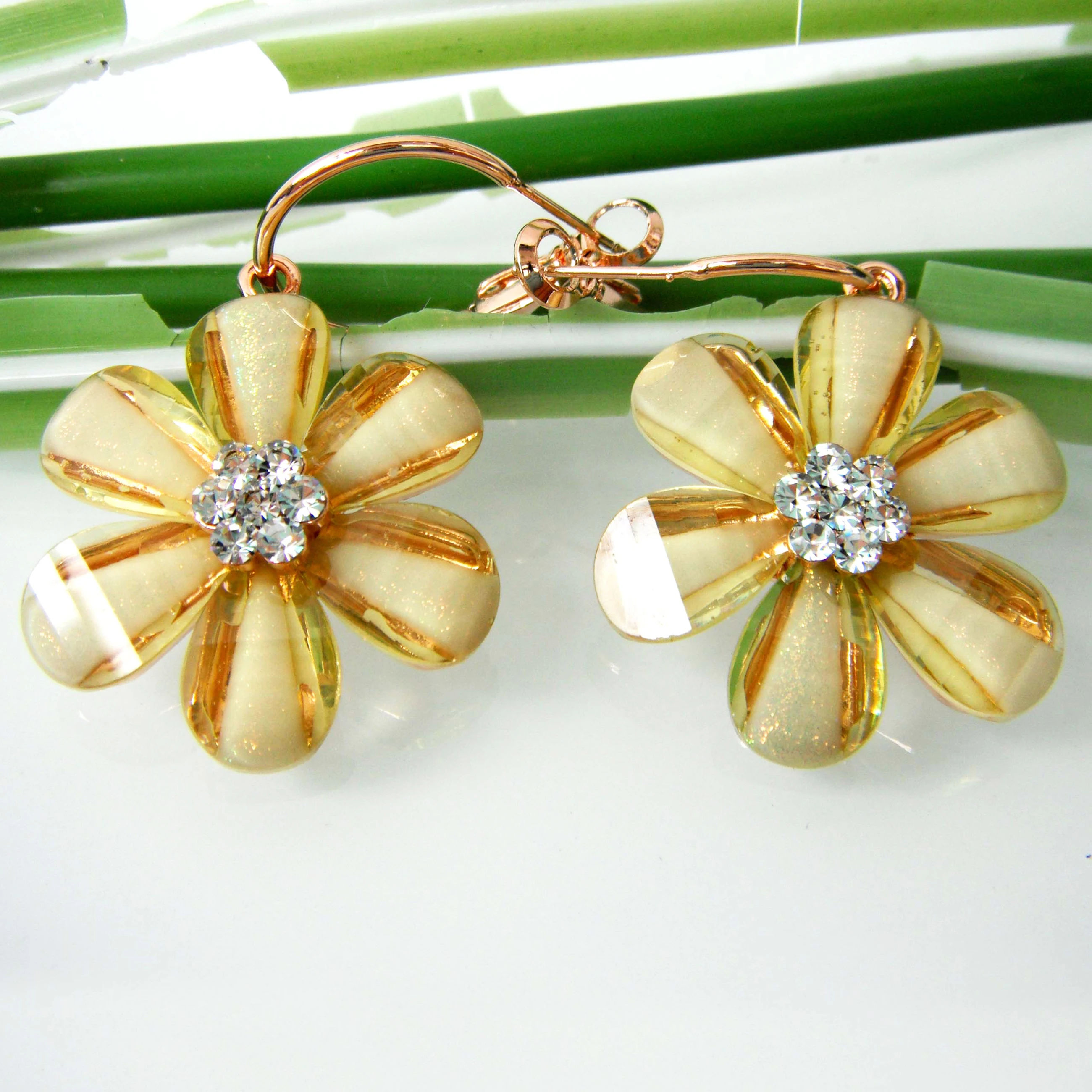 Navachi цветок прозрачный ацетат хрусталь стразы Подвеска Серьги кольца Бесплатная