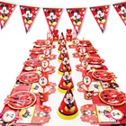 Красный Микки Маус украшения для детского дня рождения Детские шары
