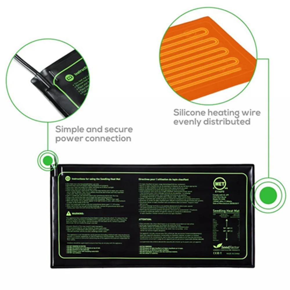 Нагревательный коврик для рассады водонепроницаемый запуска клонирования