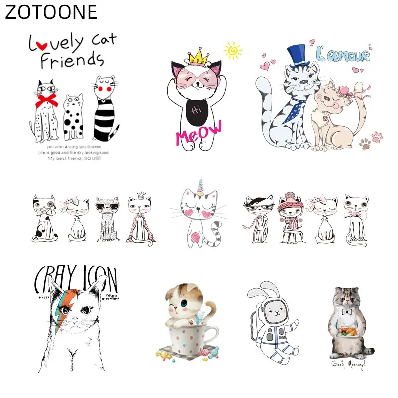 ZOTOONE Милая кошка кролик патчи железные на жару для одежды наклейка малышей