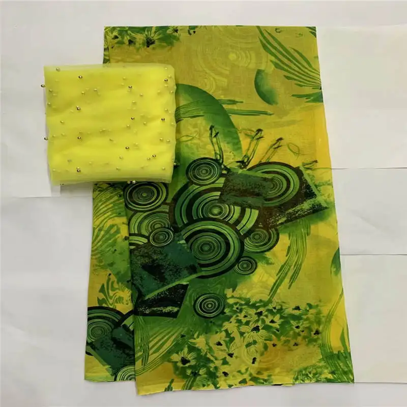 

Новейшее Высокое качество 100% хлопок африканская кружевная ткань 5 + 2 ярдов/комплект ткань с принтом для женских платьев текстильный материа...