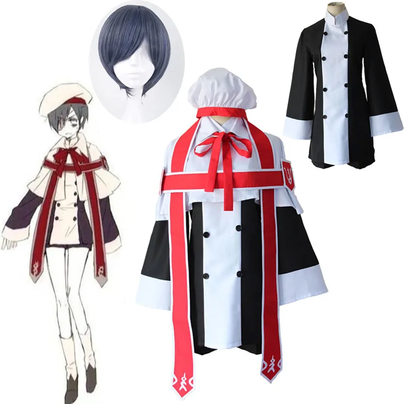 7 шт./компл. Аниме Black Bulter Kuroshitsuji Ciel Phantomhive церковная Форма одежда на Хэллоуин для