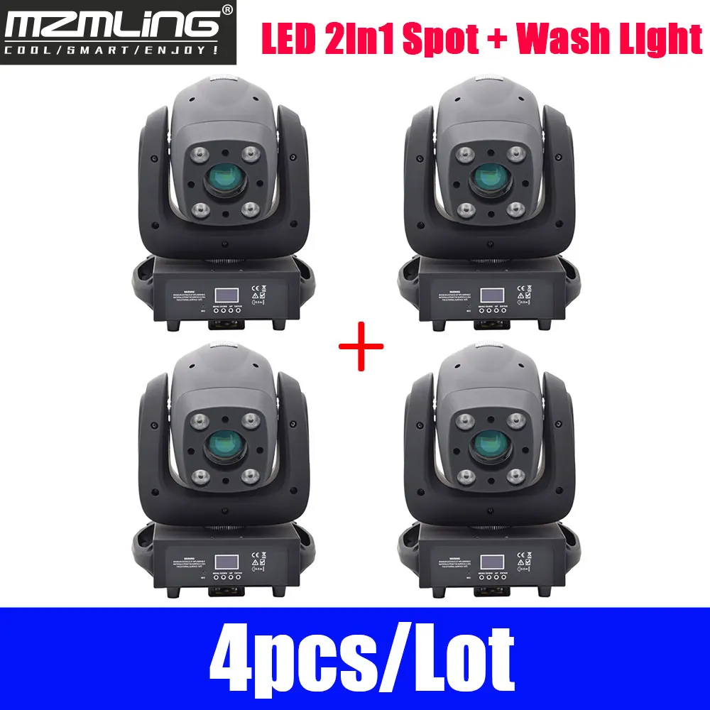 4 шт./лот 2в1 пятно + моющийся свет 100 Вт 4x10 DMX512 движущийся головной