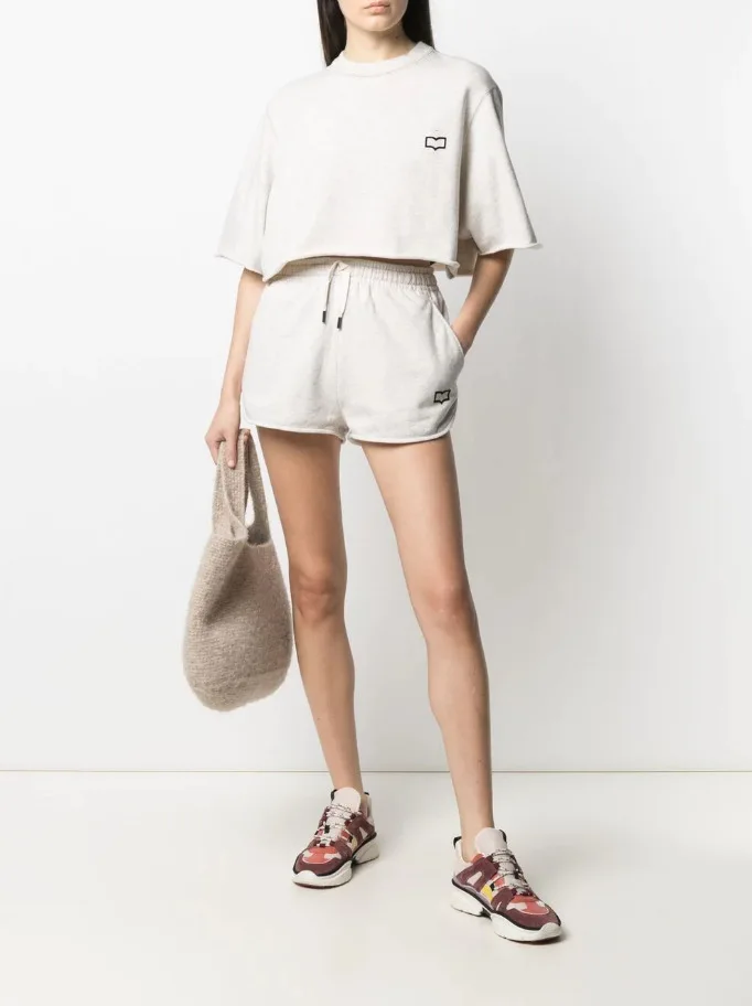 

2021 Summer New Cotton Printed Short T-shirt Round Neck Curled Loose Wild Short-sleeved Top Women