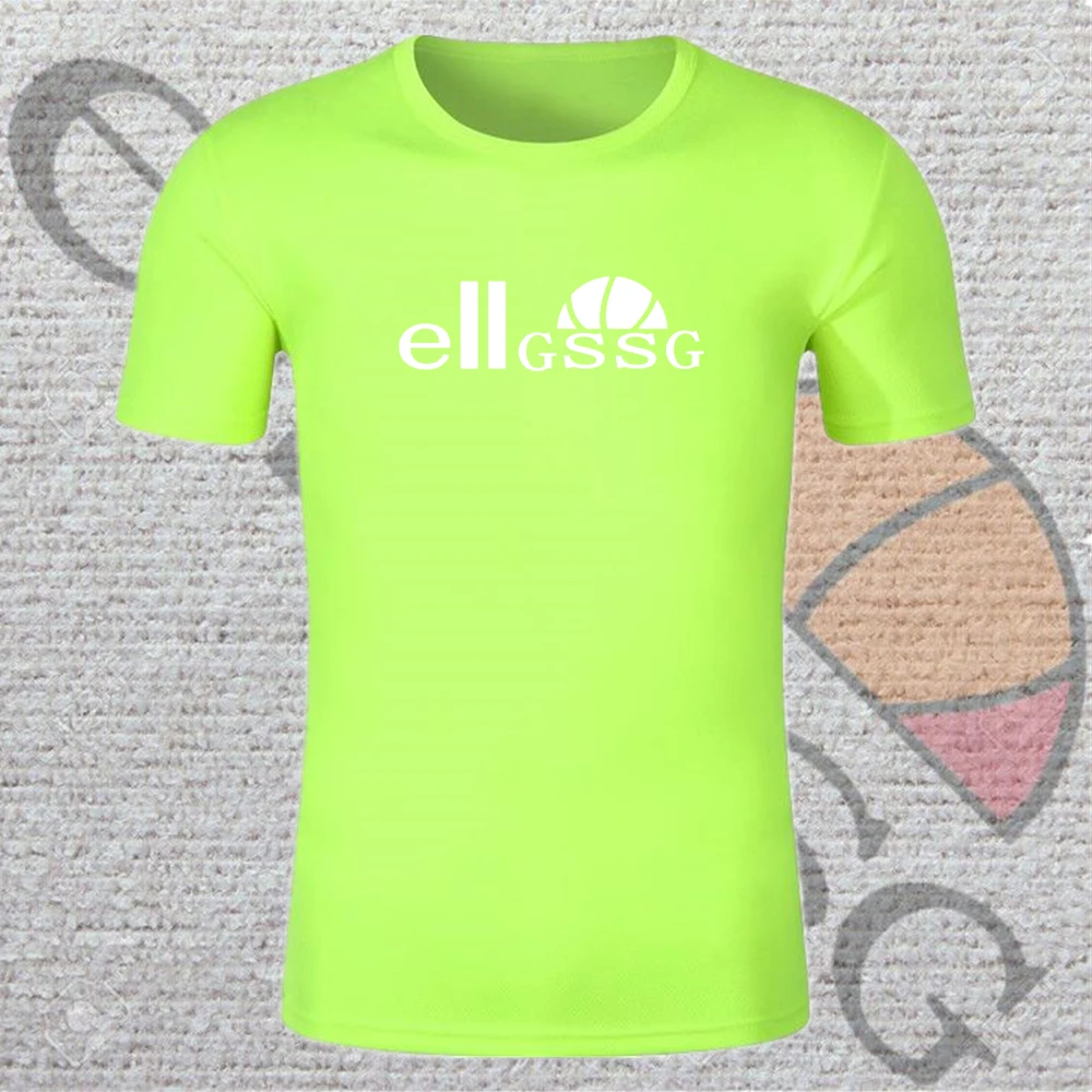 

European and American summer marathon quick dry round neck T-shirt custom logo sports short sleeve sweat absorbing breathable ad