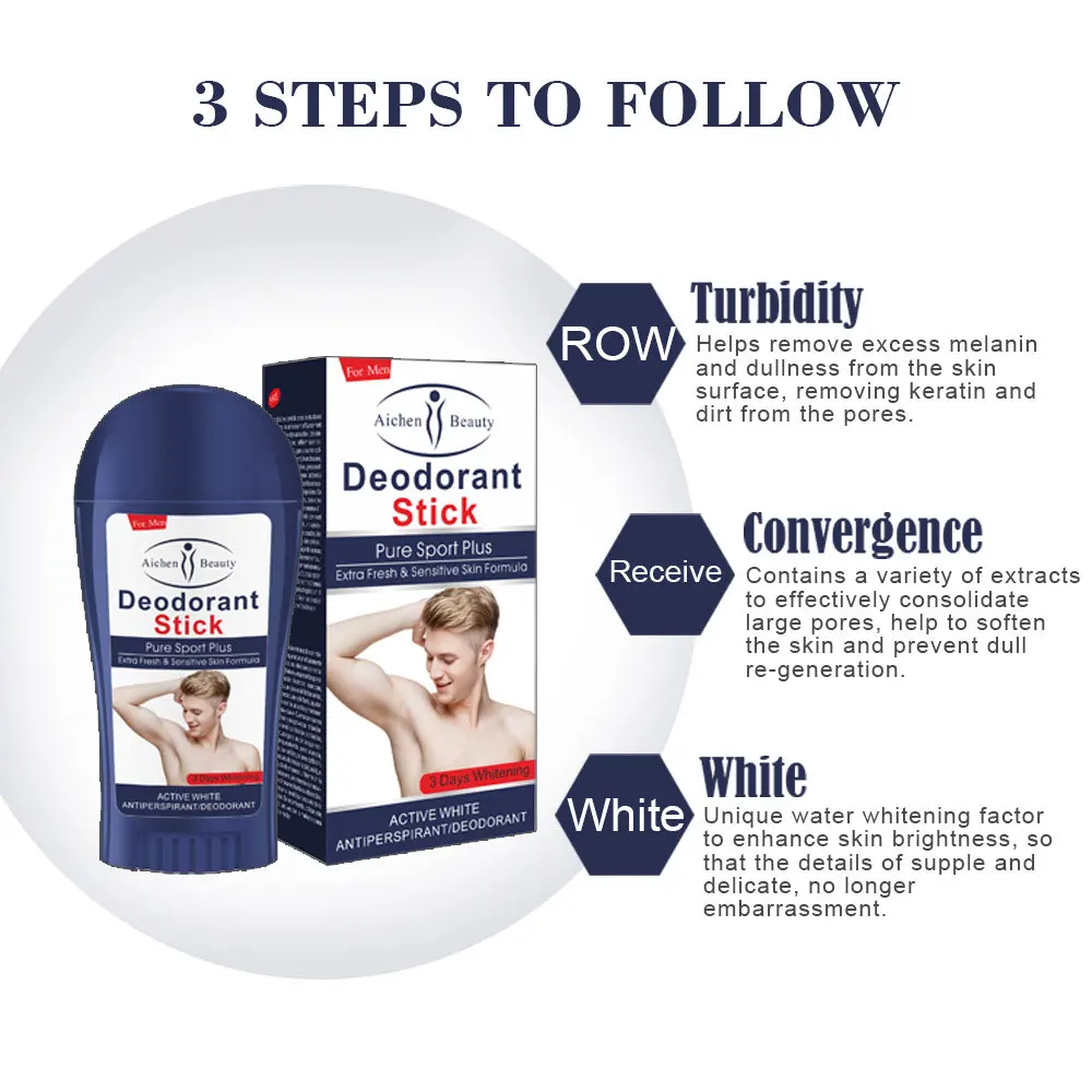 

50ML Deodorant For Men Deodorant Antiperspirant Stick Fragrance Sweat Deodorant Underarm Removal Spirits Tool