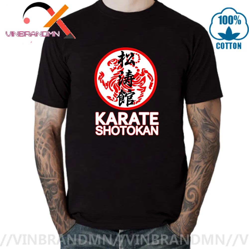 Новейшая японская футболка SHOTOKAN с символами карате мужская повседневная