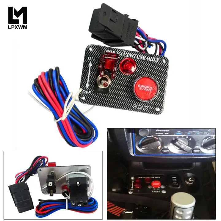 

LPXWM- High quality Car 12V Switch Ignition Engine Panel Switching Start Push Racing Car Button 2 Toggle hot QT312