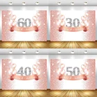 Фон для фотосъемки с изображением розового золота в горошек с надписью Happy 30th 40th 50th 60th Birthday