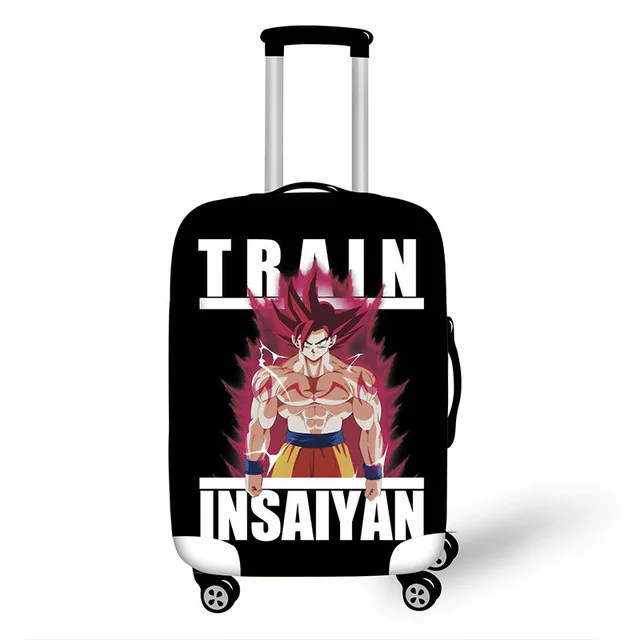 ELVISWORDS Dragon Ball Z чехол для чемодана с принтом для путешествий чемодан протектор для мальчиков девочек тележка прочный защитный чехол - Цвет: Золотой