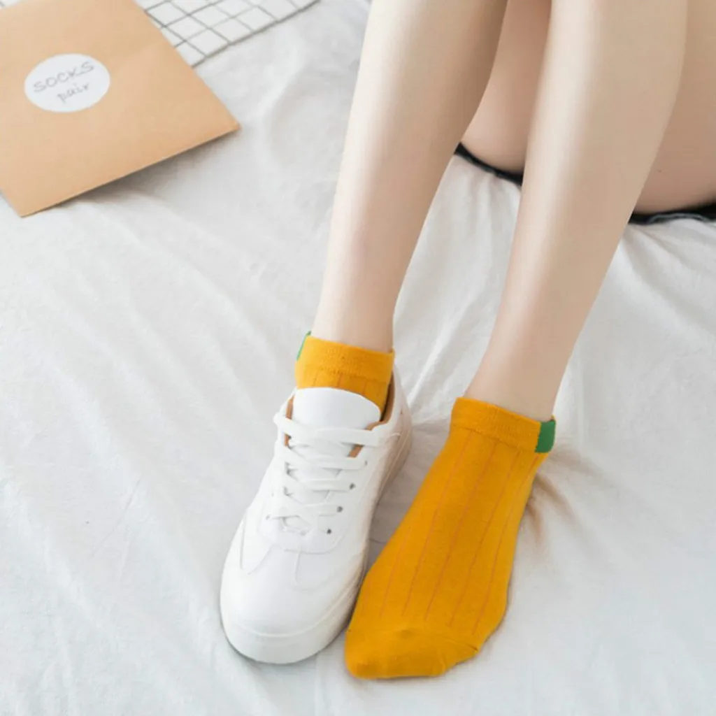 

Korea Ready Stock Women Casual Cotton Solid Pure Color Comfortable Sockse 2021 Skarpetki Damski