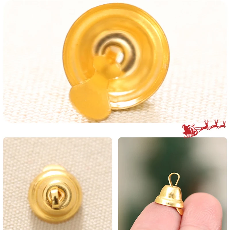 DIY mini merry 20 шт. 1 см золотой маленький колокольчик Счастливого Рождества