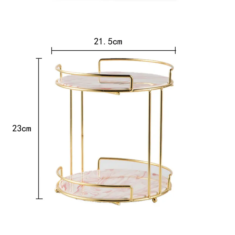 

European Creative Ceramic Decker Plates Rack Living Room Double Cake Stand Afternoon Tea Dessert Table Candy Snack Fruit Tray