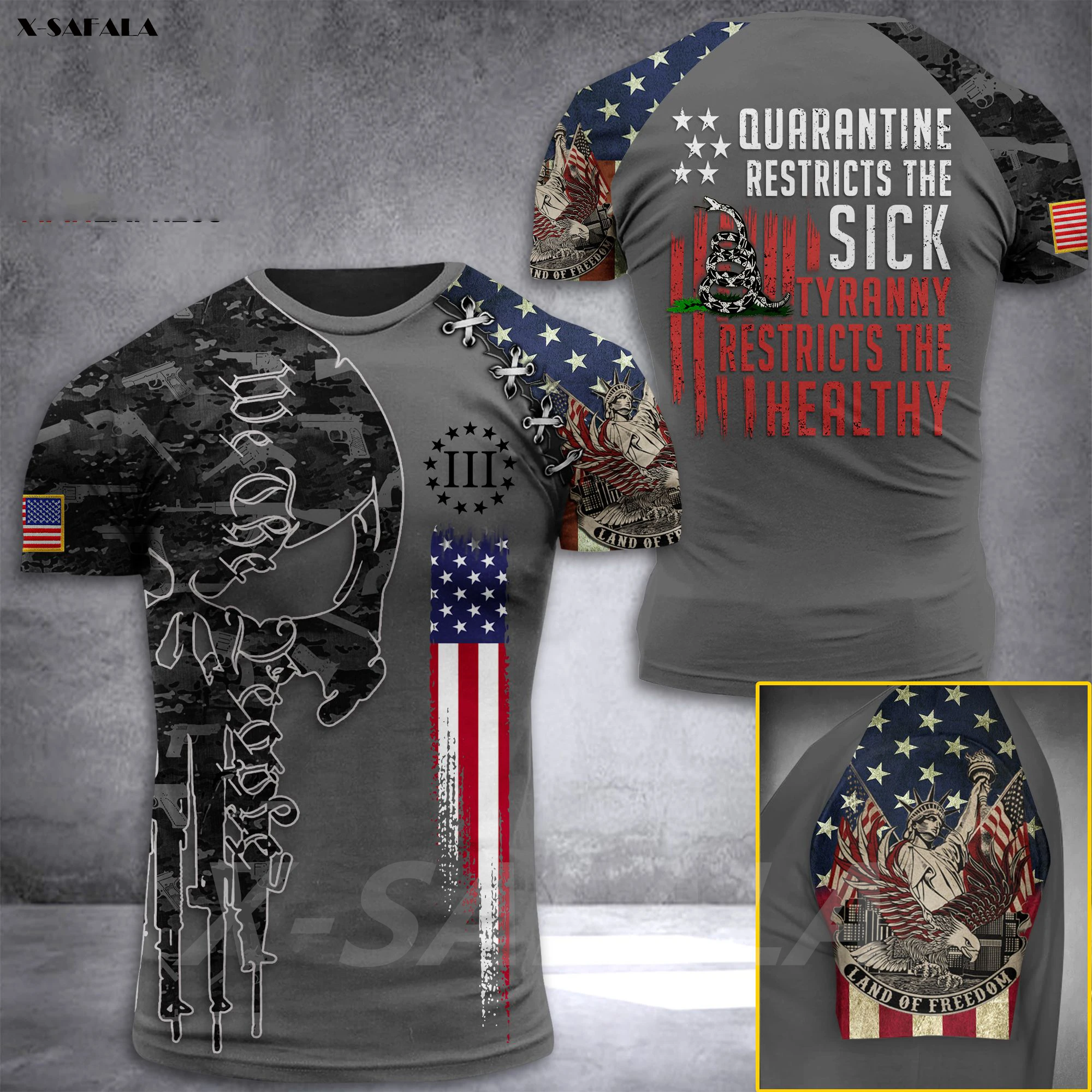 

Футболка Мужская/женская с 3D-принтом черепа из молочного волокна и круглым вырезом