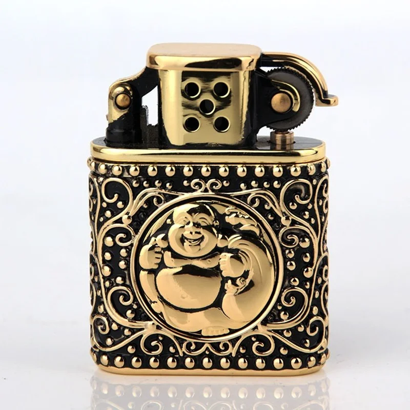 

Armor Buddha Nyorai High-end Pure Copper Shell Kerosene Lighter Smoking Accessories for Weed Briquets Et Accessoires Fumeurs