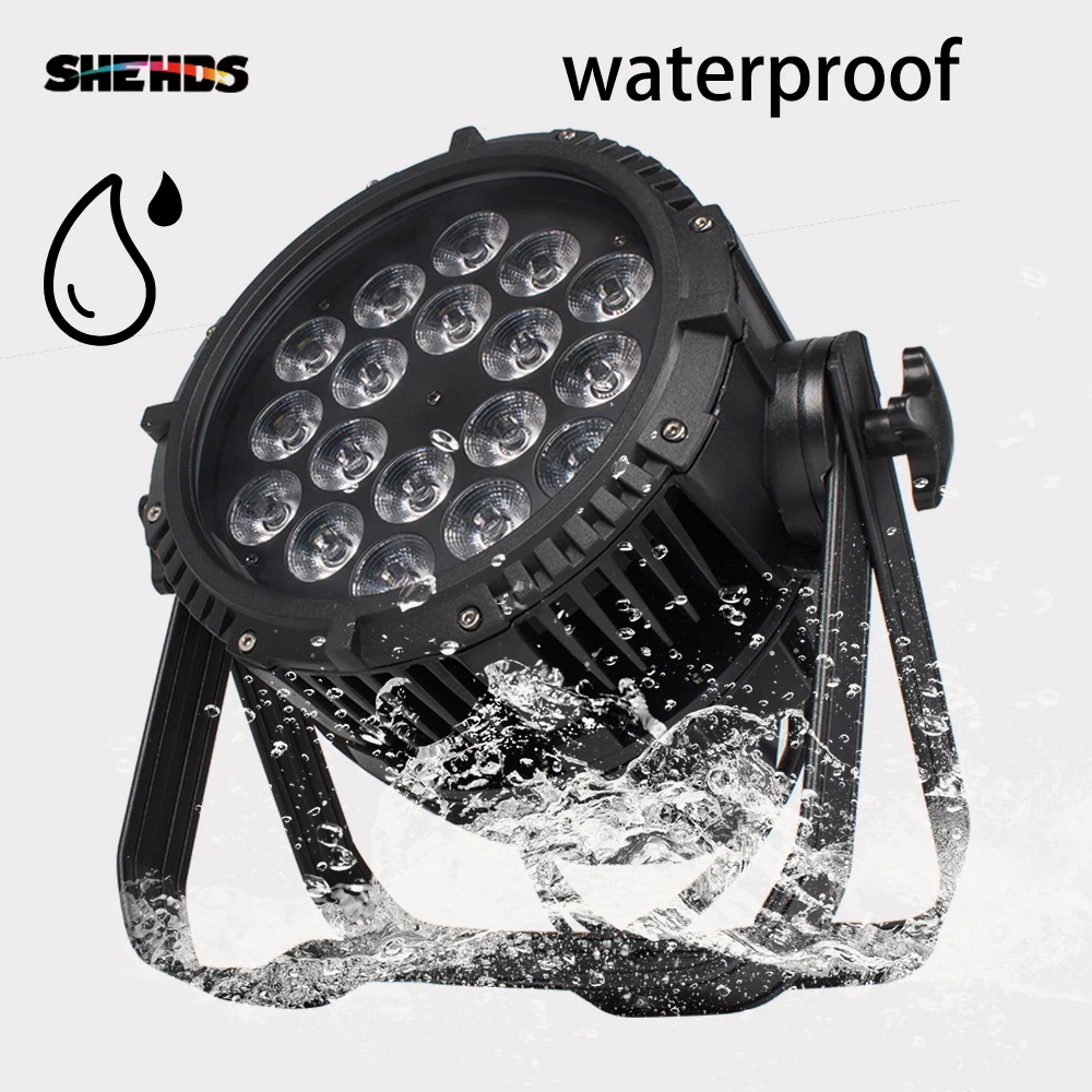 2 шт. водонепроницаемый Led Par 18x18 Вт RGBW UV 6в1 18x12 4в1 DJ DMX наружный IP65 Настенный Waher