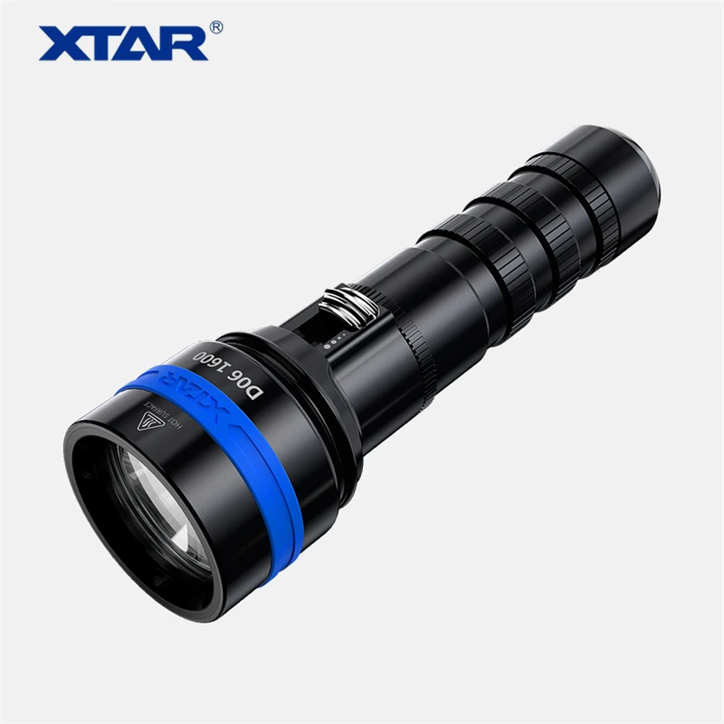 XTAR D06 1600 Cree XHP35 светодиодный вспышка для подводного погружения и светильник 18650 16340