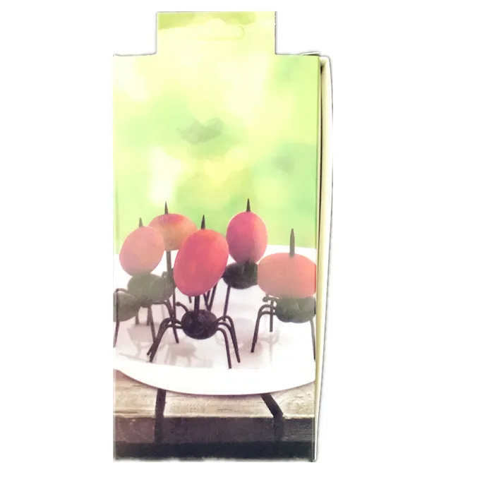 12 шт./компл. мини муравей фрукты вилка Столовые приборы пластиковые Десертные