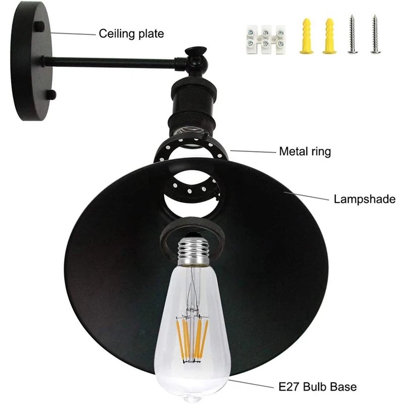 

Wall Lights,for Indoor Retro Wall Sconce Lighting,Wall Lamp Fixture for Vanity&Living Room Bedroom Bathroom
