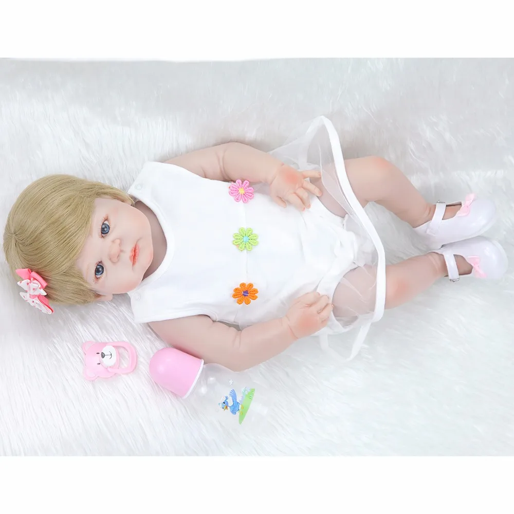 Doll Boneca Reborn Babies Full Body Silicone 22inch Soft and Comfortable Boy Girl Toys Educational Stuffed Dolls DIY | Игрушки и хобби